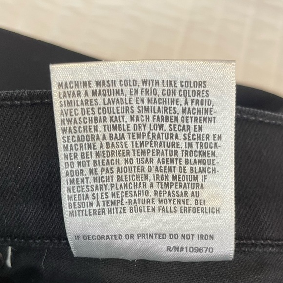 CITIZENS OF HUMANITY Black ELSON Mid Rise STRAIGHT LEG Jeans Womens Sz 27 COH - Picture 11 of 16